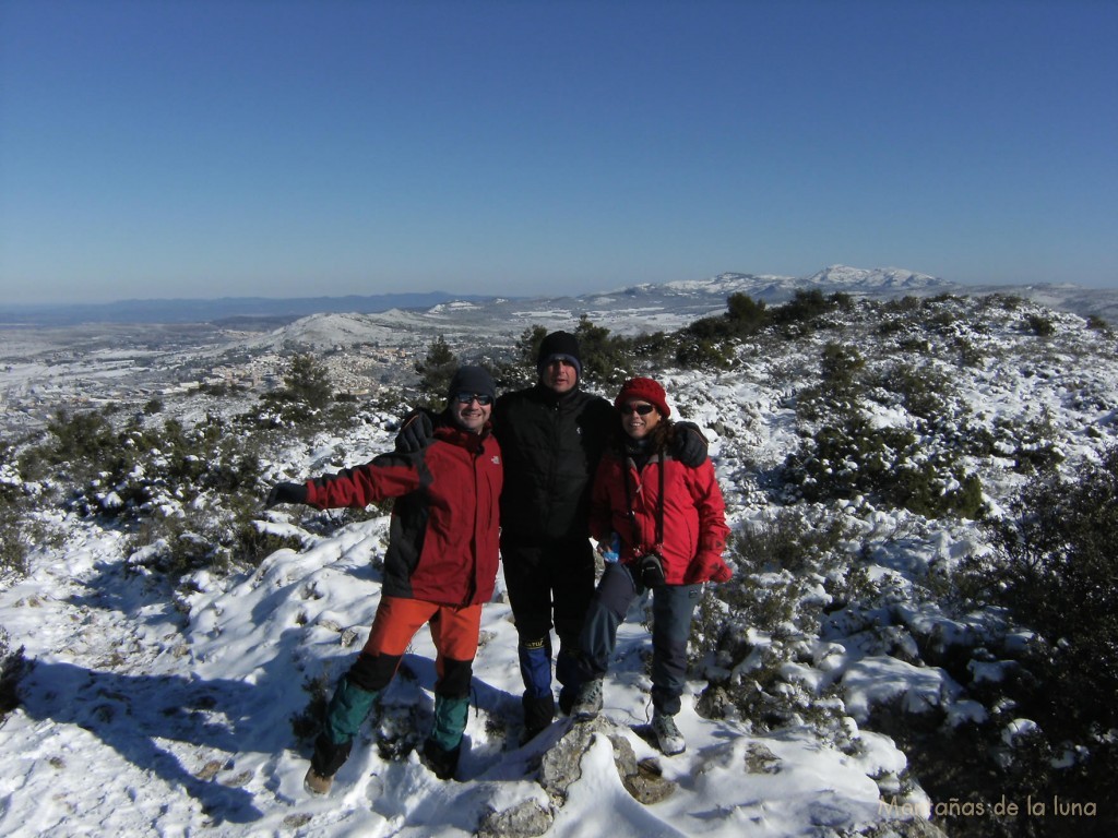 Joaquín, Antonio Revuelta y Sacri en la cima de La Blasca, 1.119 mts.